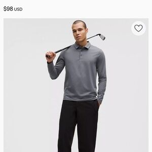 lululemon athletica Men's Charcoal Polo Shirt